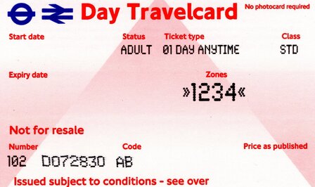 Day Travelcard 1234